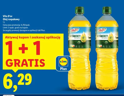 Olej rzepakowy Vita D'or promocja w Lidl