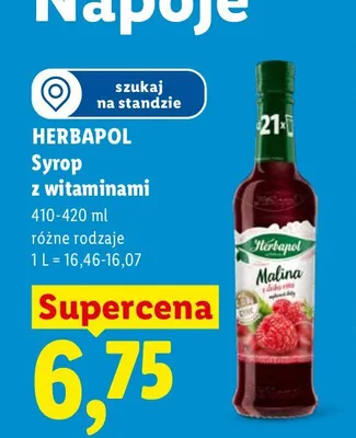 Syrop z witaminami malina Herbapol promocja w Lidl