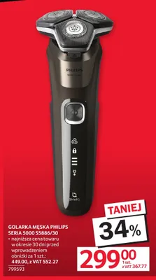 Golarka męska Philips seria 5000 S5886/30 promocja w Selgros
