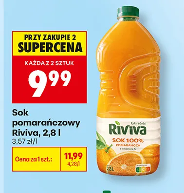 Sok pomarańczowy Riviva promocja w Biedronka