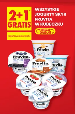 Jogurt Skyr Fruvita truskawka promocja w Biedronka
