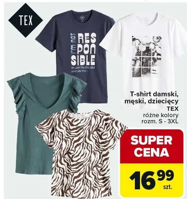 T-shirt damski, męski, dziecięcy Tex promocja w Carrefour