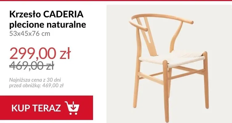 Krzesło CADERIA plecione promocja w Homla