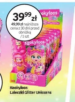 Zabawka Kookyloos Laleczki Glitter Unicorns promocja w Empik