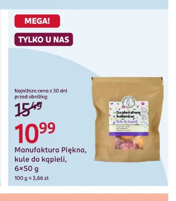 Kule do kąpieli Manufaktura Piękna 6-pak promocja w Rossmann