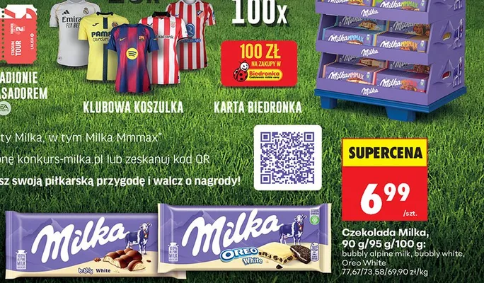 Czekolada bubbly alpine milk, bubbly white, Oreo White promocja w Biedronka