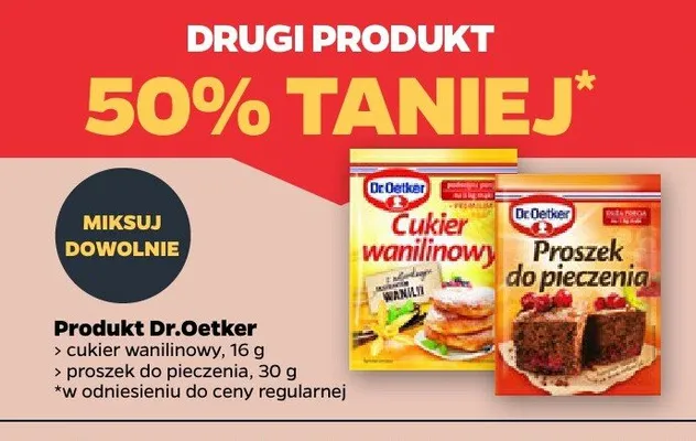 Produkt Dr. Oetker (cukier wanilinowy 16g, proszek do pieczenia 30g) promocja w Netto