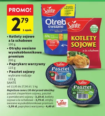 Pasztet sojowy z koperkiem Sante promocja w Intermarche