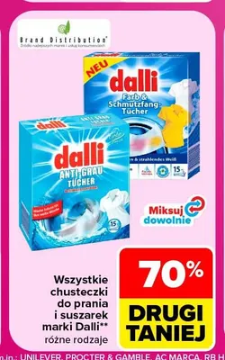 Chusteczki do prania i suszarek marki Dalli promocja w Carrefour