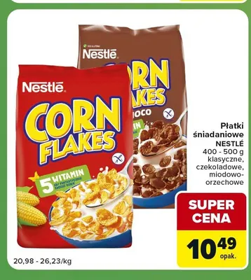 Płatki śniadaniowe Nestlé czekoladowe promocja w Carrefour Express
