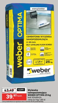 Wylewka samopoziomująca Optima promocja w Leroy Merlin