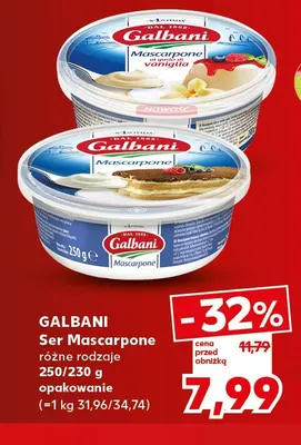 Ser Mascarpone al gusto di vaniglia Galbani promocja w Kaufland