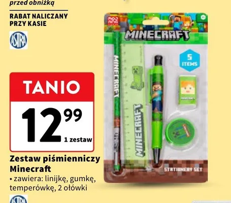 Zestaw piśmienniczy Minecraft Astra promocja w Intermarche