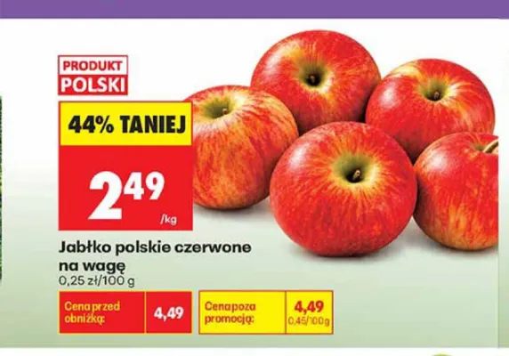 Jabłka polskie czerwone promocja w Biedronka