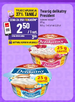 Twaróg delikatny z rzodkiewką President promocja w POLOmarket