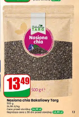 Nasiona chia Bakaliowy Targ promocja w Dino