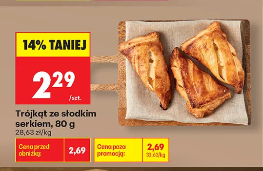 Trójkąt ze słodkim serkiem promocja w Biedronka