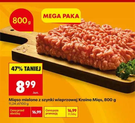 Mięso mielone z szynki wieprzowej Kraina Mięs promocja w Biedronka