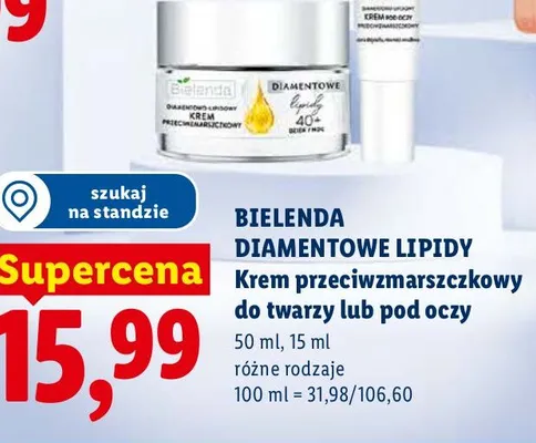 Krem przeciwzmarszczkowy do twarzy Bielenda Diamentowe Lipidy promocja w Lidl