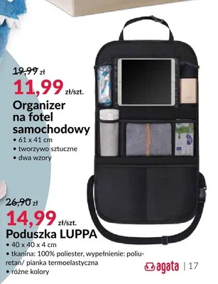 Organizer na fotel samochodowy promocja w Salony Agata