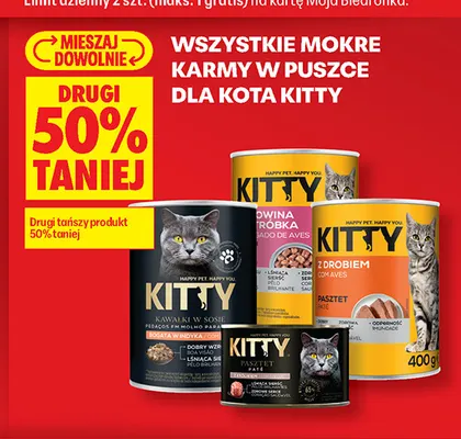 Mokre karmy w puszce dla kota Kitty promocja w Biedronka