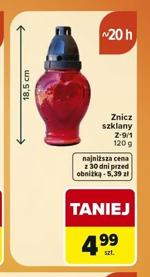 Znicz szklany Z-9/1 promocja w Carrefour Express