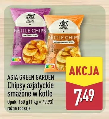 Chipsy azjatyckie smażone w kotle Thai Curry Style Asia Green Garden promocja w Aldi
