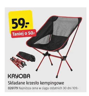 Składane krzesło kempingowe Kayoba promocja w Jula