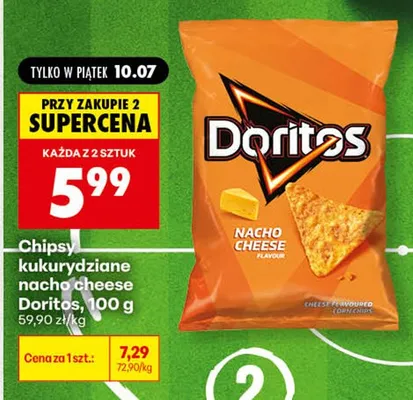 Chipsy kukurydziane Doritos Nacho Cheese promocja w Biedronka