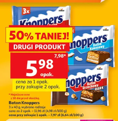 Baton Knoppers 3-pak promocja w Auchan