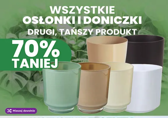 Osłonki i doniczki promocja w Dino