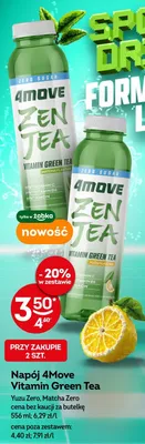 Napój 4Move Vitamin Green Tea Yuzu Zero, Matcha Zero promocja w Żabka