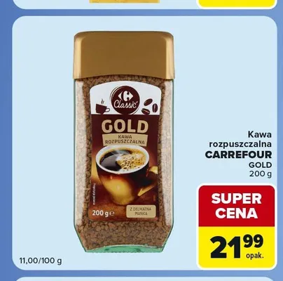Kawa rozpuszczalna Carrefour Classic Gold promocja w Carrefour Express