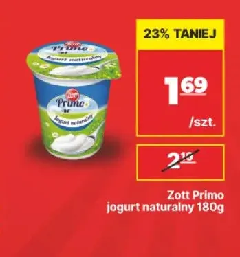 Jogurt naturalny Zott Primo promocja w API Market