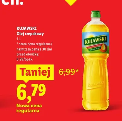 Olej rzepakowy Kujawski promocja w Lidl