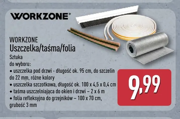 Uszczelka szczotkowa Workzone promocja w Aldi