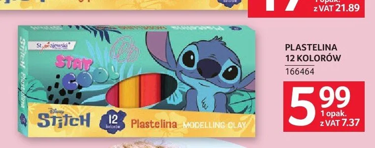Plastelina St.Majewski Disney Stitch 12 kolorów promocja w Selgros