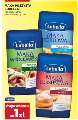 Mąka puszysta wrocławska typ 500 Lubella promocja w Stokrotka