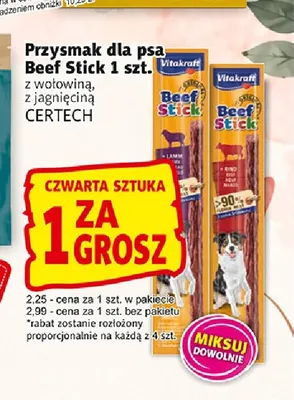 Przysmak dla psa Beef Stick z wołowiną Vitakraft promocja w Prim Market