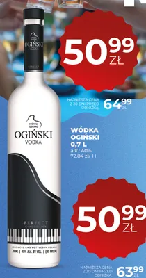 Wódka Ogiński promocja w Duży Ben