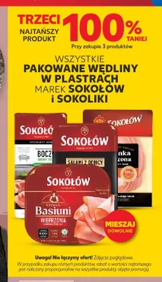 Pakowane wędliny w plastrach Sokoliki promocja w Kaufland
