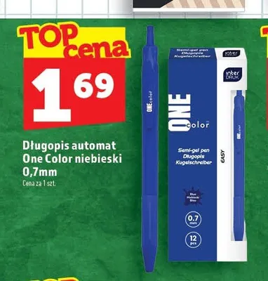 Długopis automatyczny żelowy Interdruk One Color niebieski 0,7 mm promocja w TOPAZ