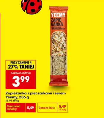 Zapiekanka z pieczarkami i serem Yeemy promocja w Biedronka