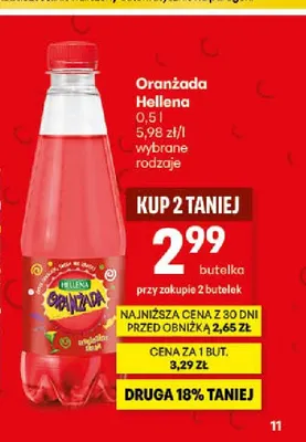 Oranżada Hellena promocja w Delikatesy Centrum