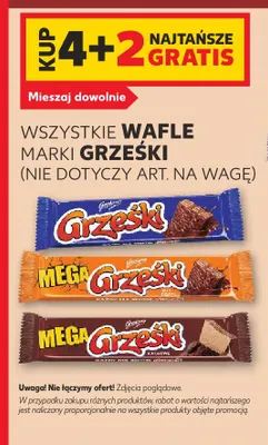 Wafel Mega Grześki kakaowe promocja w Kaufland
