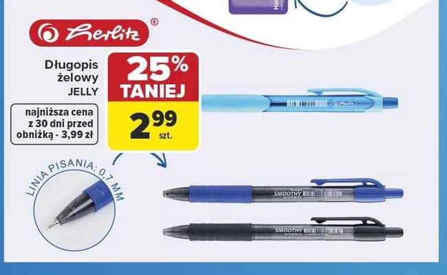 Długopis żelowy Jelly Herlitz promocja w Carrefour