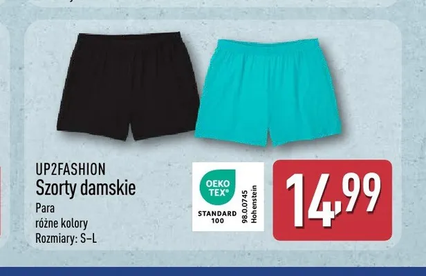 Szorty damskie UP2FASHION promocja w Aldi