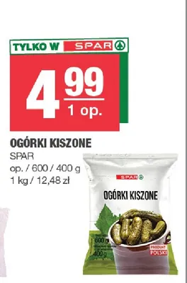Ogórki kiszone Spar promocja w SPAR