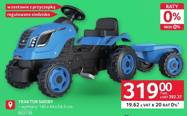Traktor SMOBY promocja w Selgros