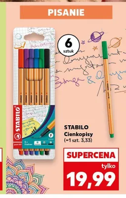 Cienkopisy Stabilo Point 88 promocja w Kaufland